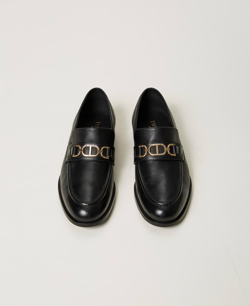 Scee by twin set Mocassini in pelle con morsetto Oval T Fino Al -60%