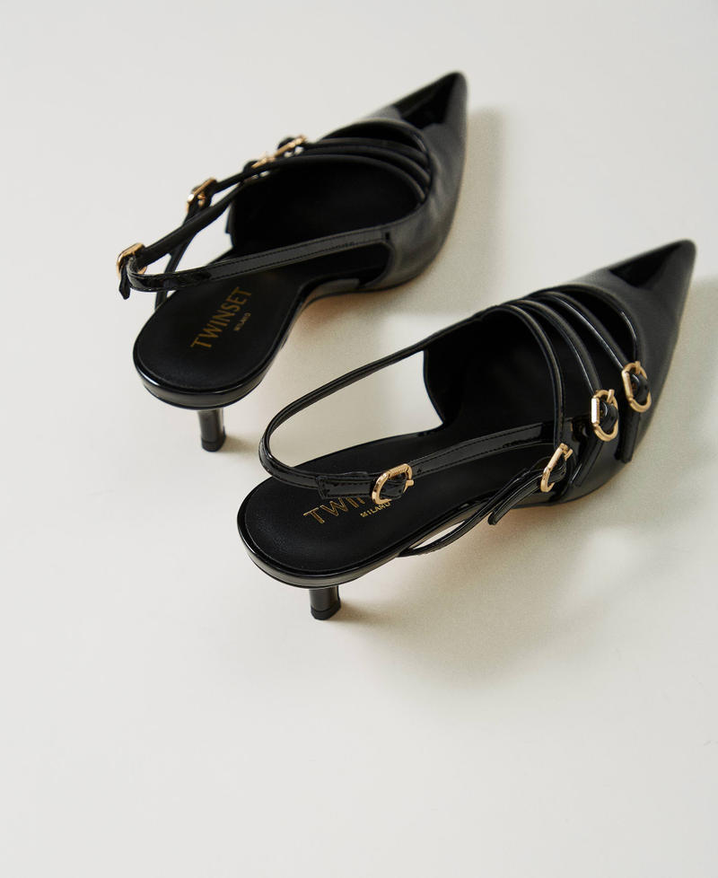 Scee by twin set Décolleté sling back in vernice con cinturini Affare Del Giorno