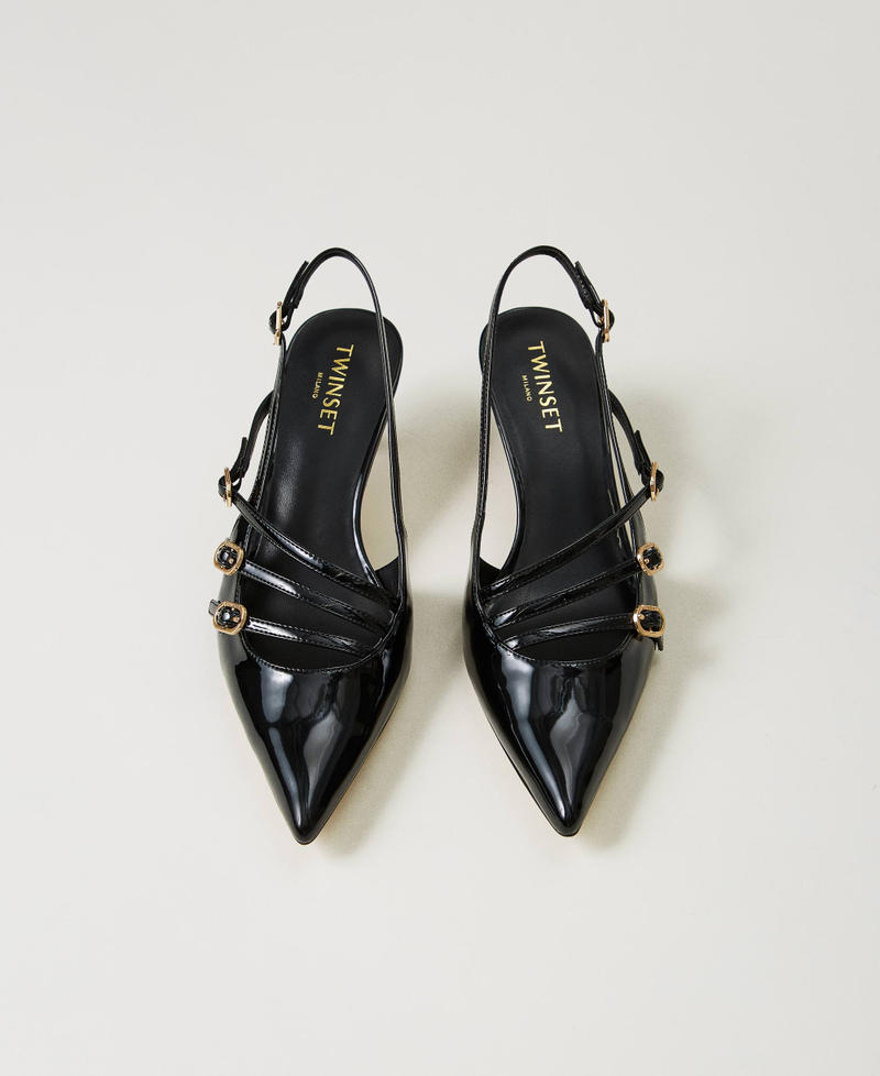 Scee by twin set Décolleté sling back in vernice con cinturini Affare Del Giorno