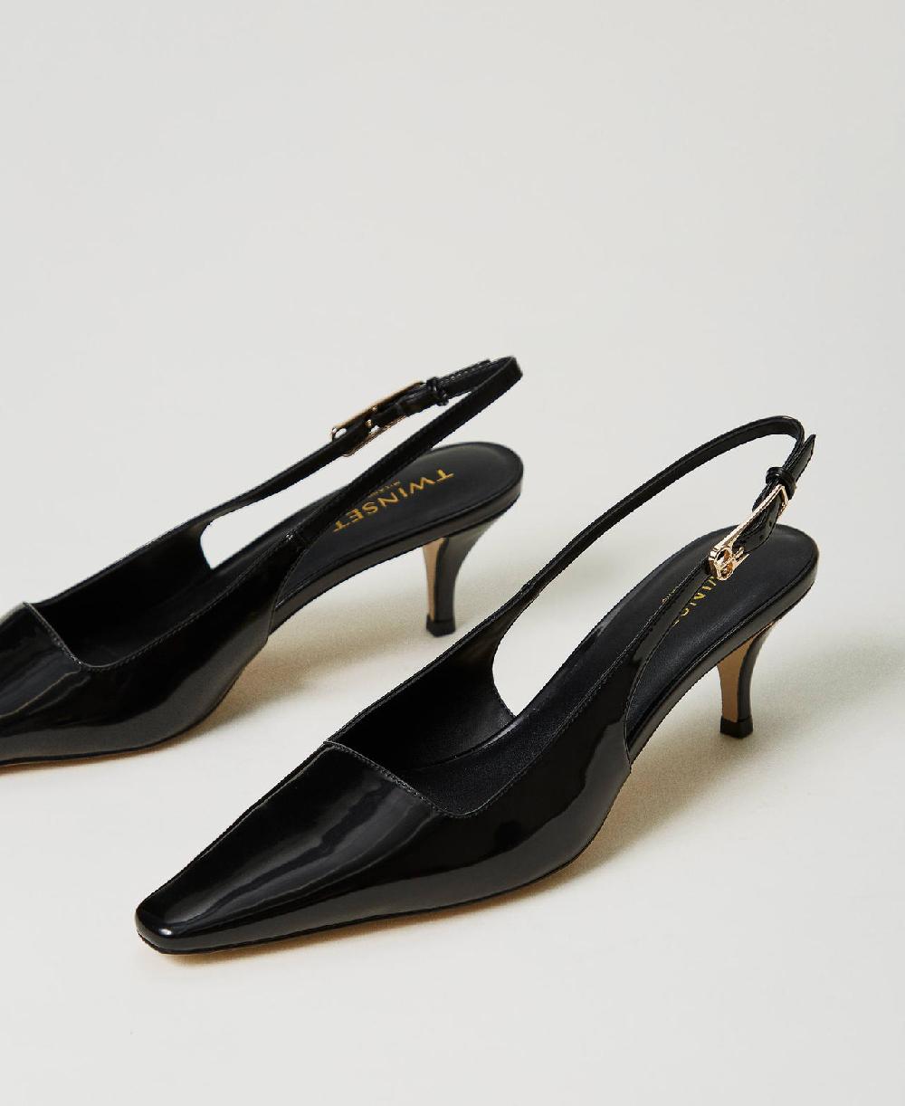 Scee by twin set Décolleté sling back in vernice Ultimi due giorni