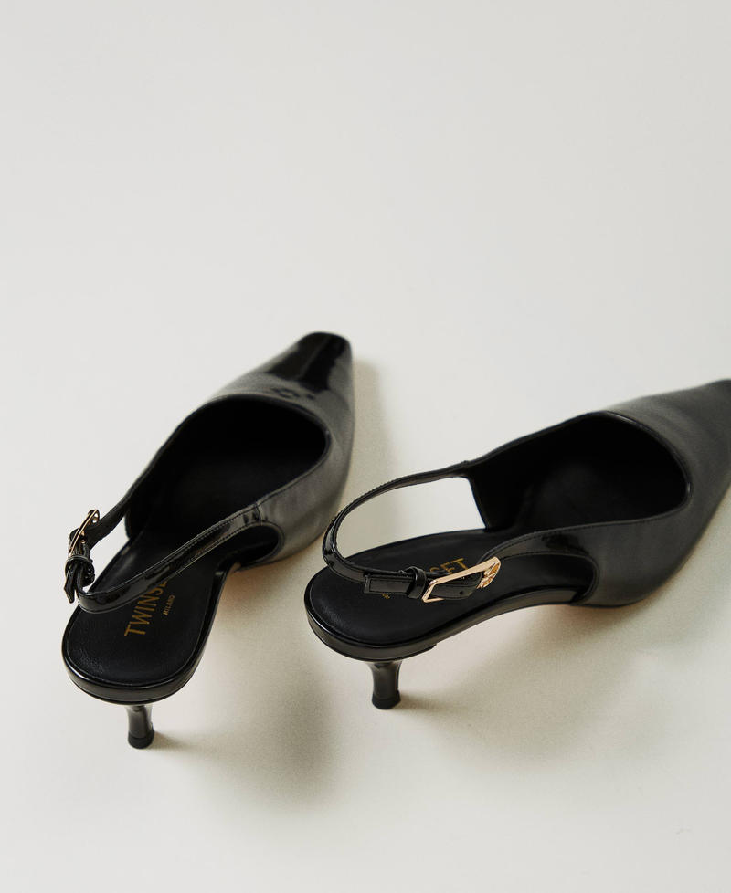 Scee by twin set Décolleté sling back in vernice Ultimi due giorni