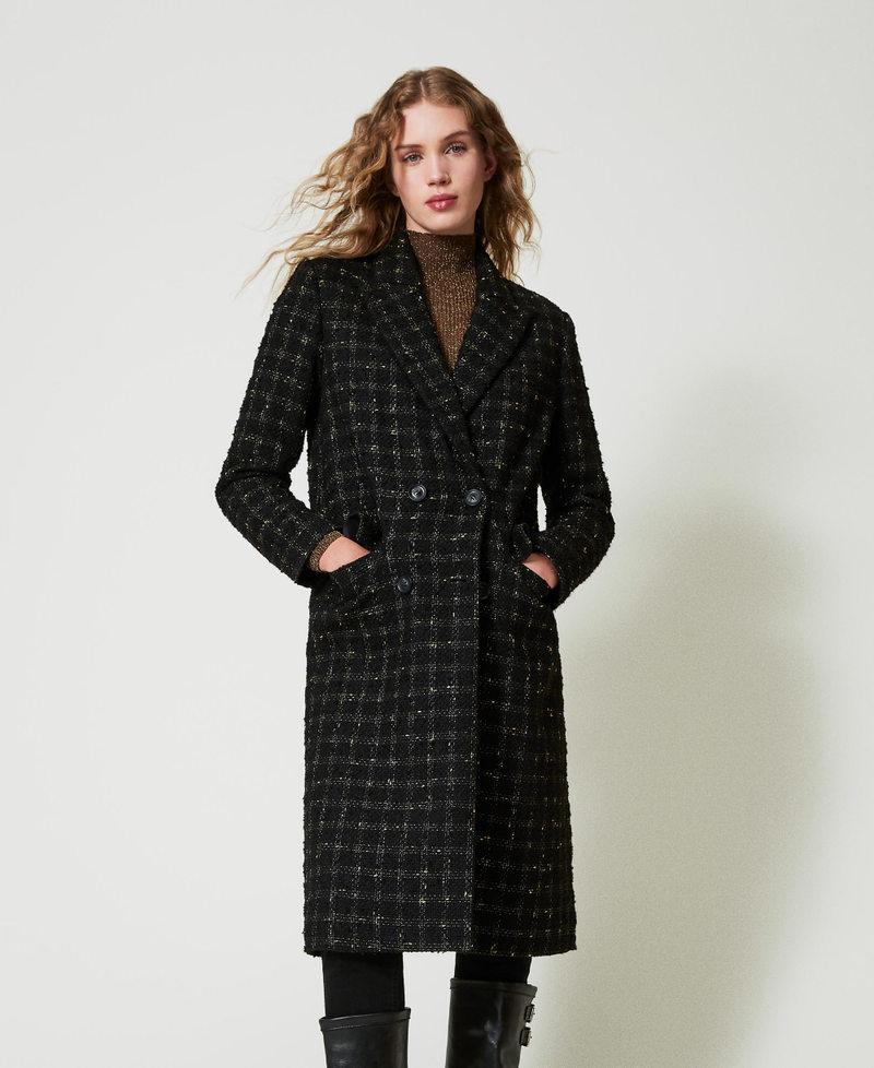 Scee by twin set Cappotto bouclé a disegno check Nuova