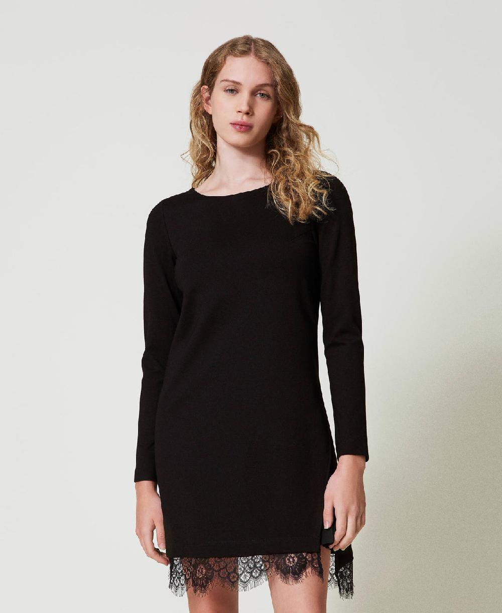Scee by twin set Abito corto con pizzo 2025