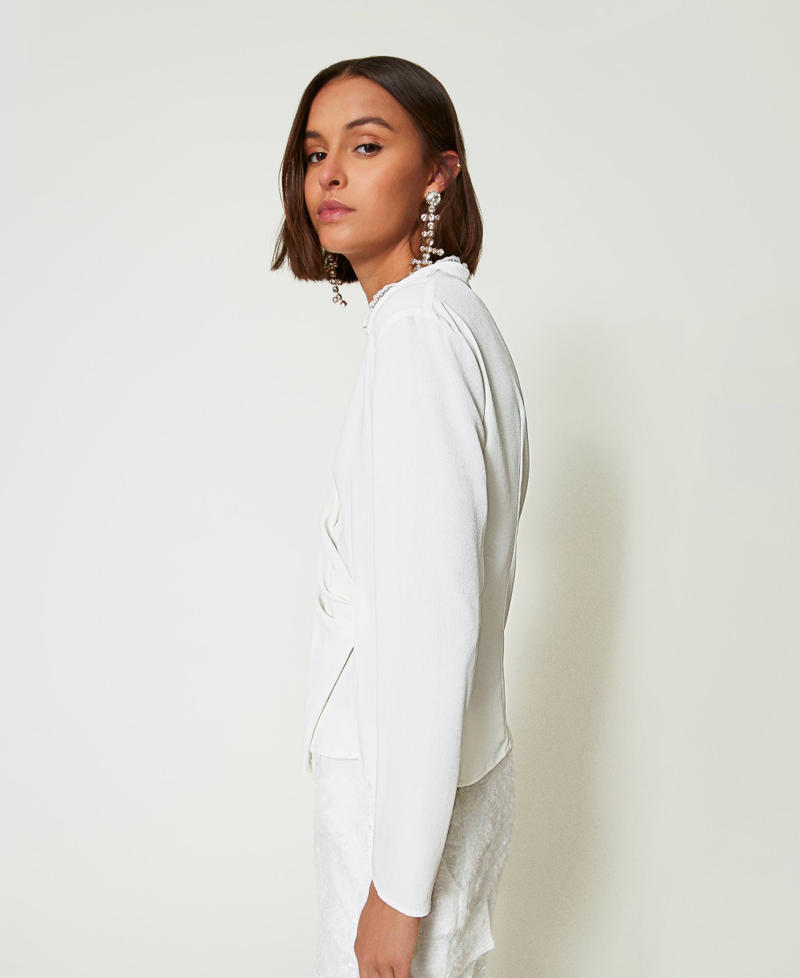 Scee by twin set Blusa in crêpe de Chine riciclato Soddisfazione Garantita