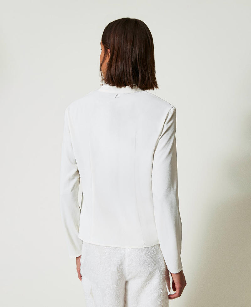 Scee by twin set Blusa in crêpe de Chine riciclato Soddisfazione Garantita