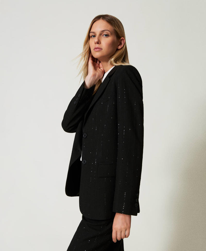 Scee by twin set Giacca blazer in panno con paillettes Qualità Garantita