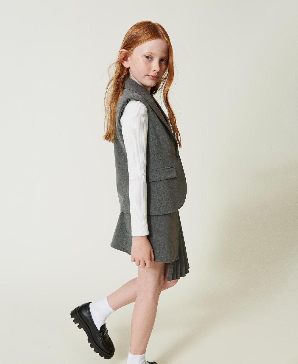 Scee by twin set Gilet monopetto in flanella Acquista Ora