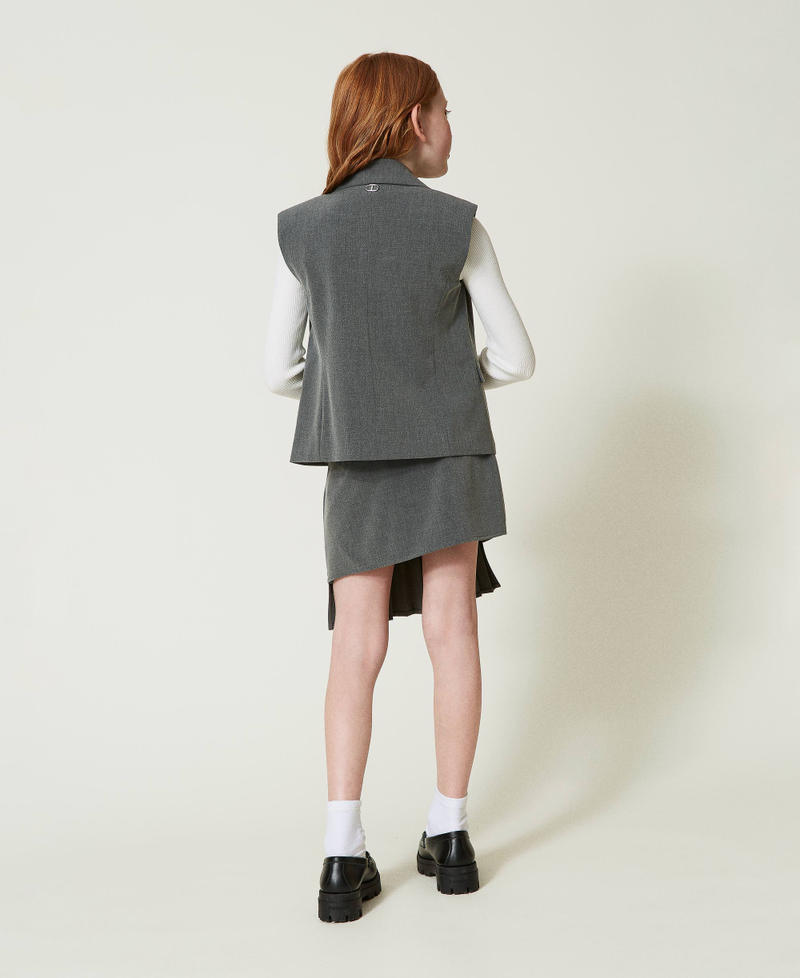Scee by twin set Gilet monopetto in flanella Acquista Ora