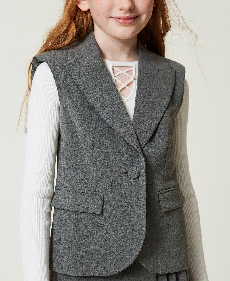 Scee by twin set Gilet monopetto in flanella Acquista Ora