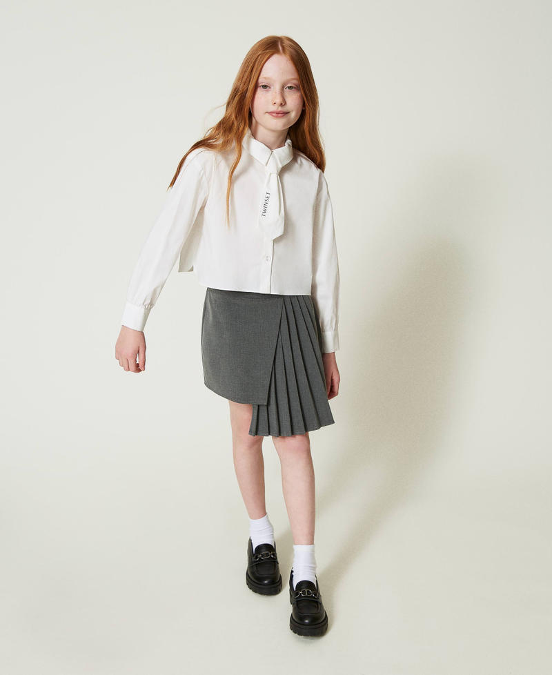 Scee by twin set Camicia in popeline con cravatta Promozione Limitata