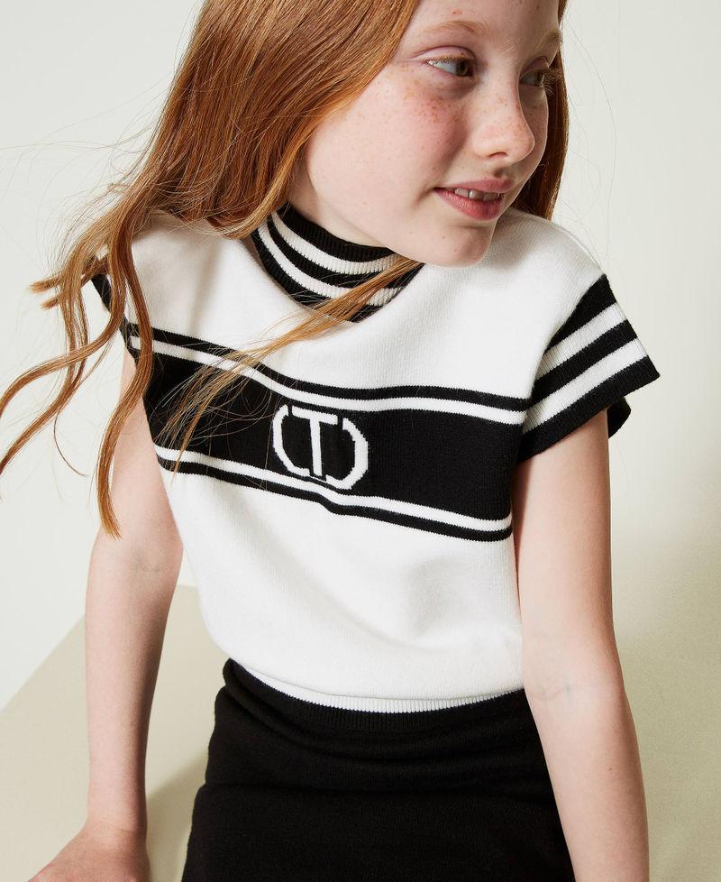 Scee by twin set Maglia lupetto con Oval T jacquard Offerta