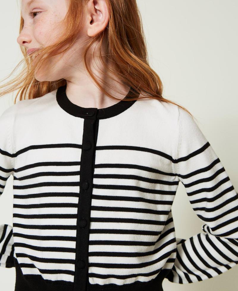 Scee by twin set Cardigan a righe con logo jacquard Online
