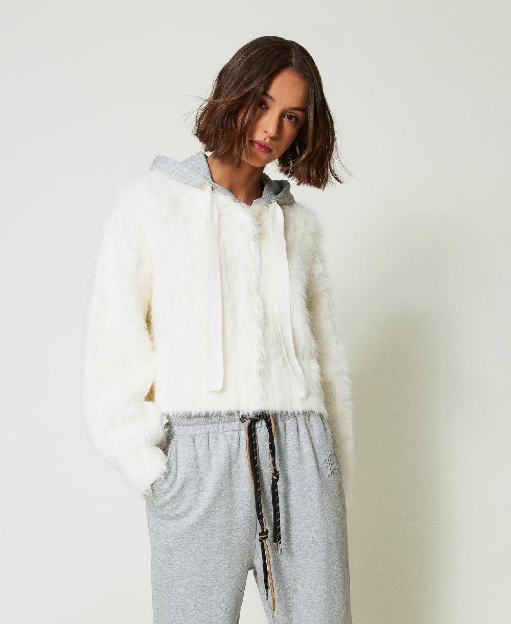Scee by twin set Bomber MYFO in maglia con cappuccio 2025