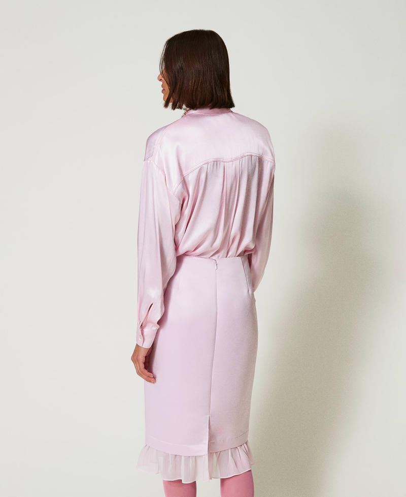 Scee by twin set Camicia in raso martellato Qualità