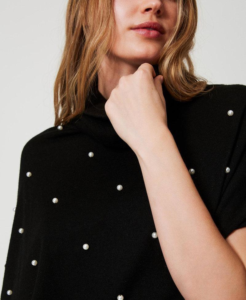 Scee by twin set Maglia in misto lana con ricamo di perle Fino Al -60%