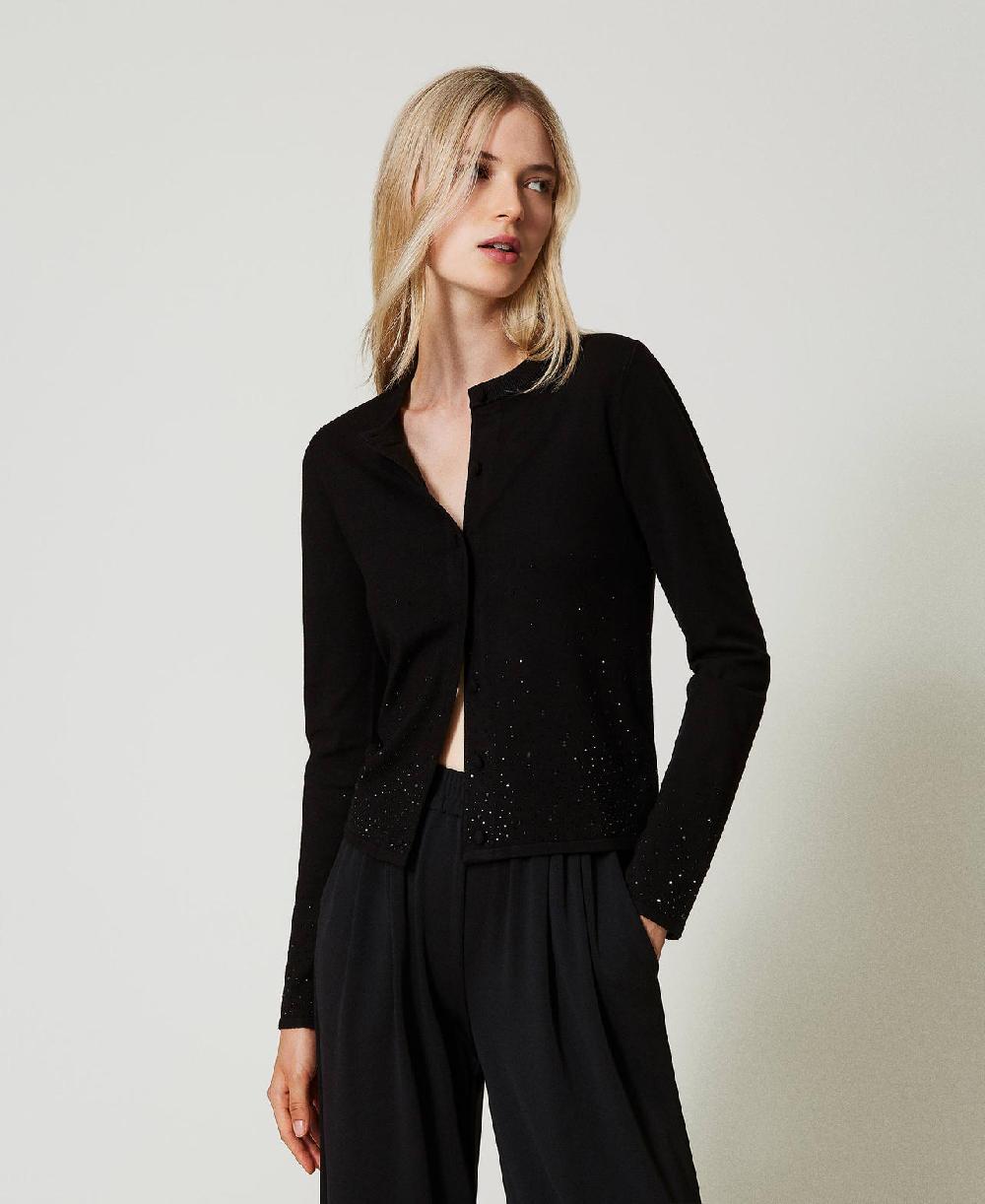 Scee by twin set Cardigan con strass in dégradé Affare Del Giorno