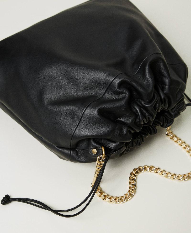 Scee by twin set Borsa shopper grande in pelle con coulisse Hotsell