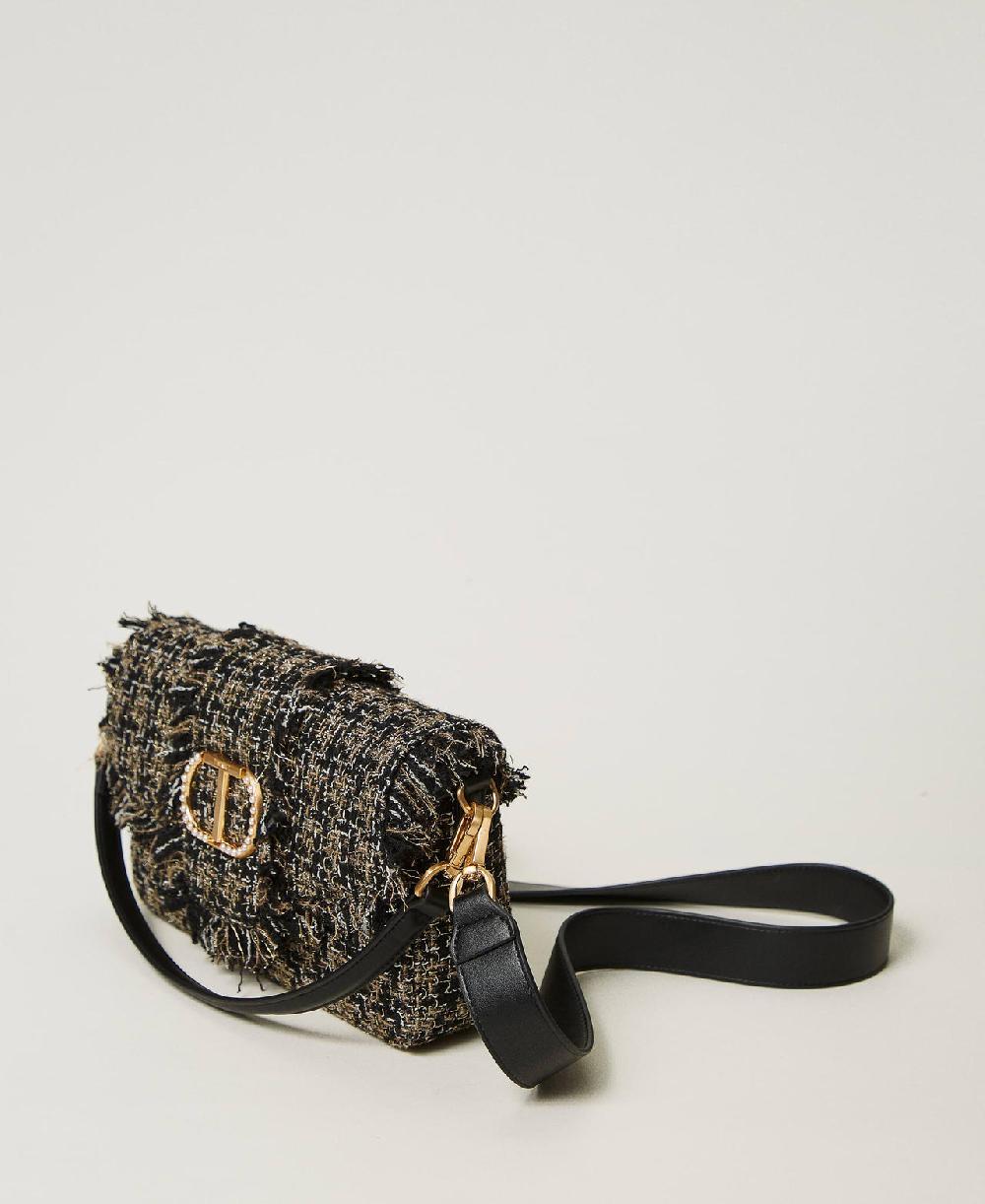 Scee by twin set Borsa a tracolla 'Amie' media in tweed Vendita Economica