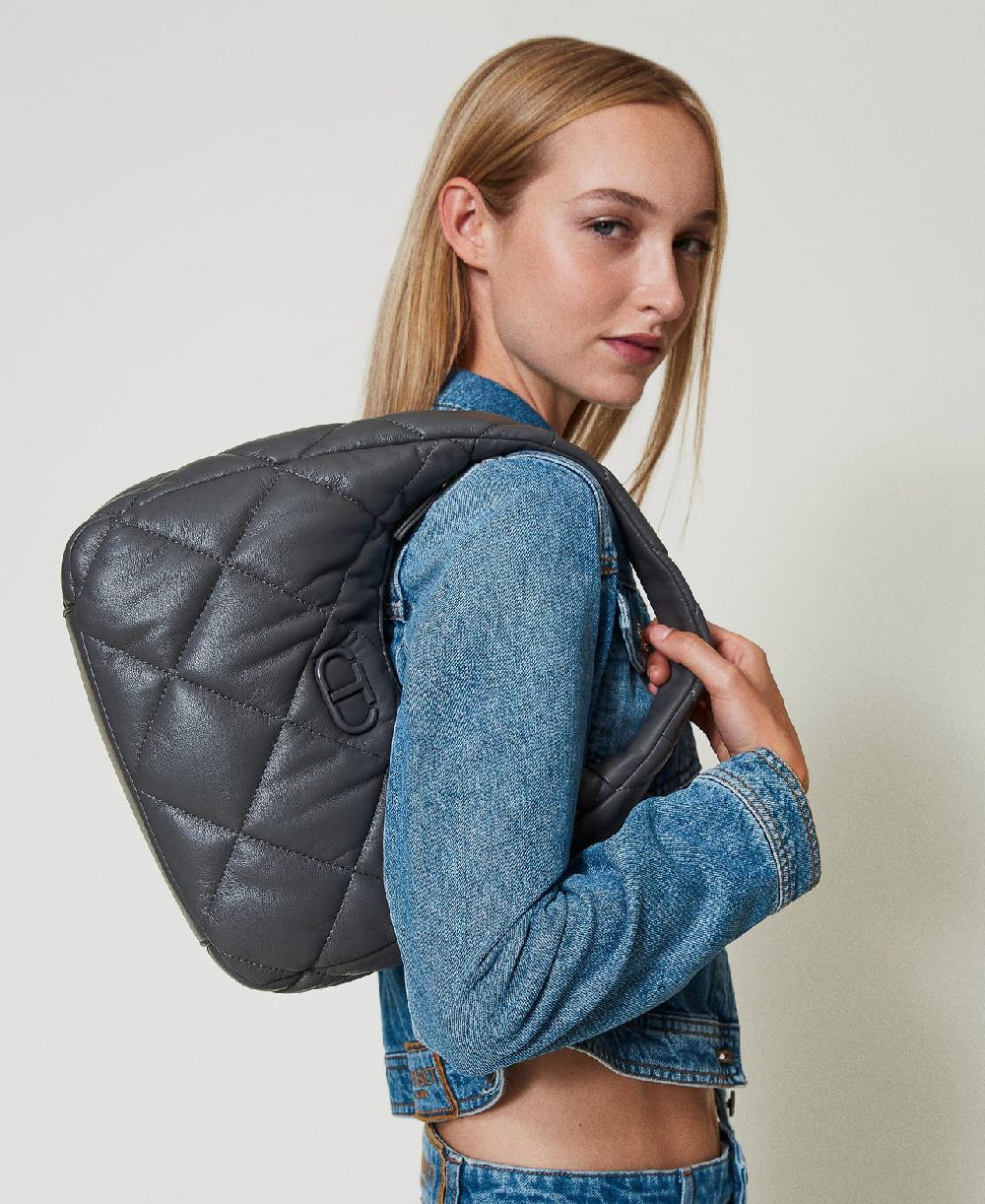 Scee by twin set Borsa hobo media quilted imbottita