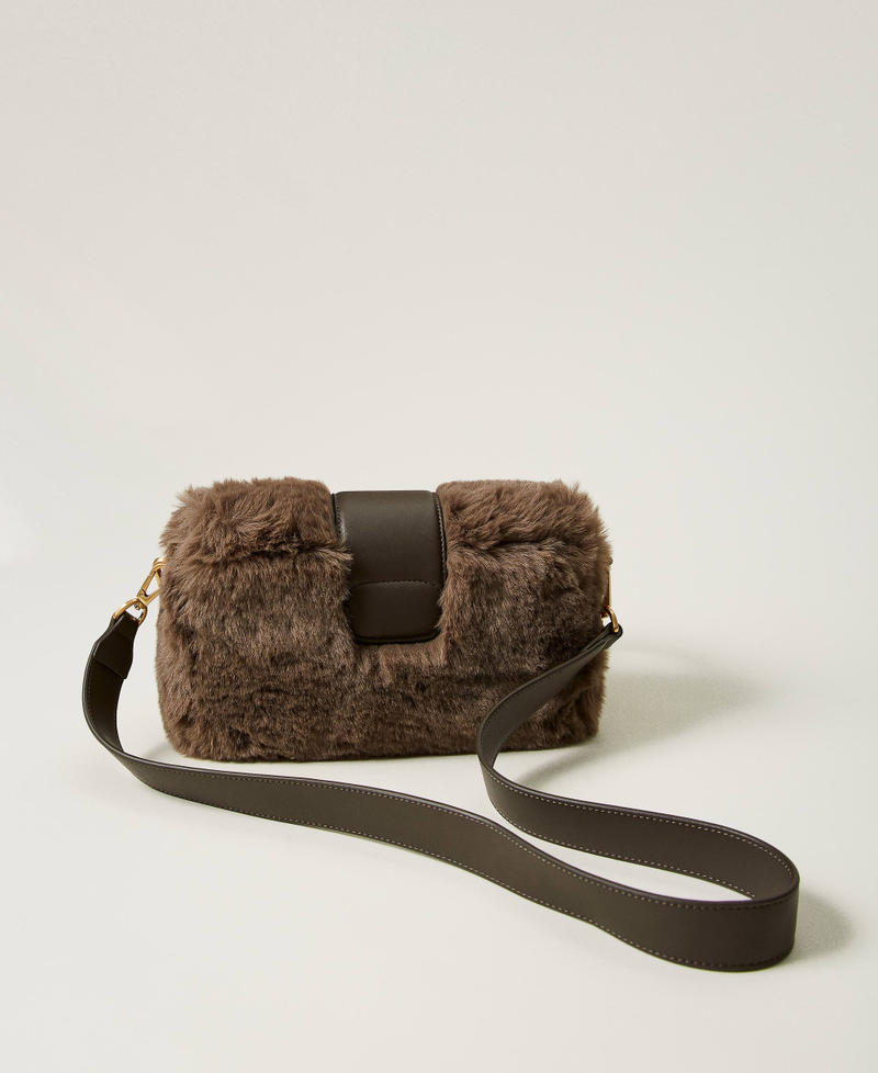 Scee by twin set Borsa a tracolla 'Amie' media in faux fur In Linea