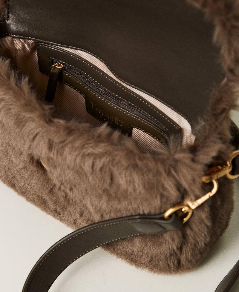 Scee by twin set Borsa a tracolla 'Amie' media in faux fur In Linea