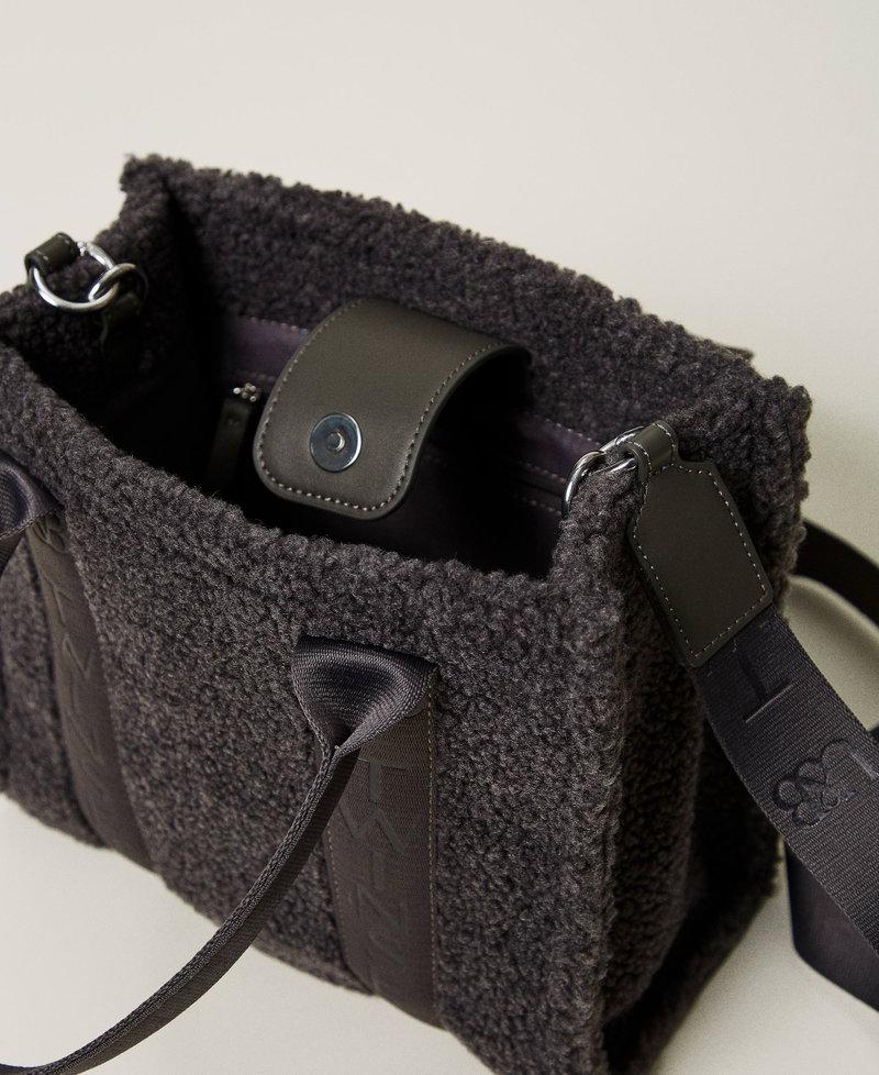 Scee by twin set Borsa shopper in faux fur effetto furry Negozi Online