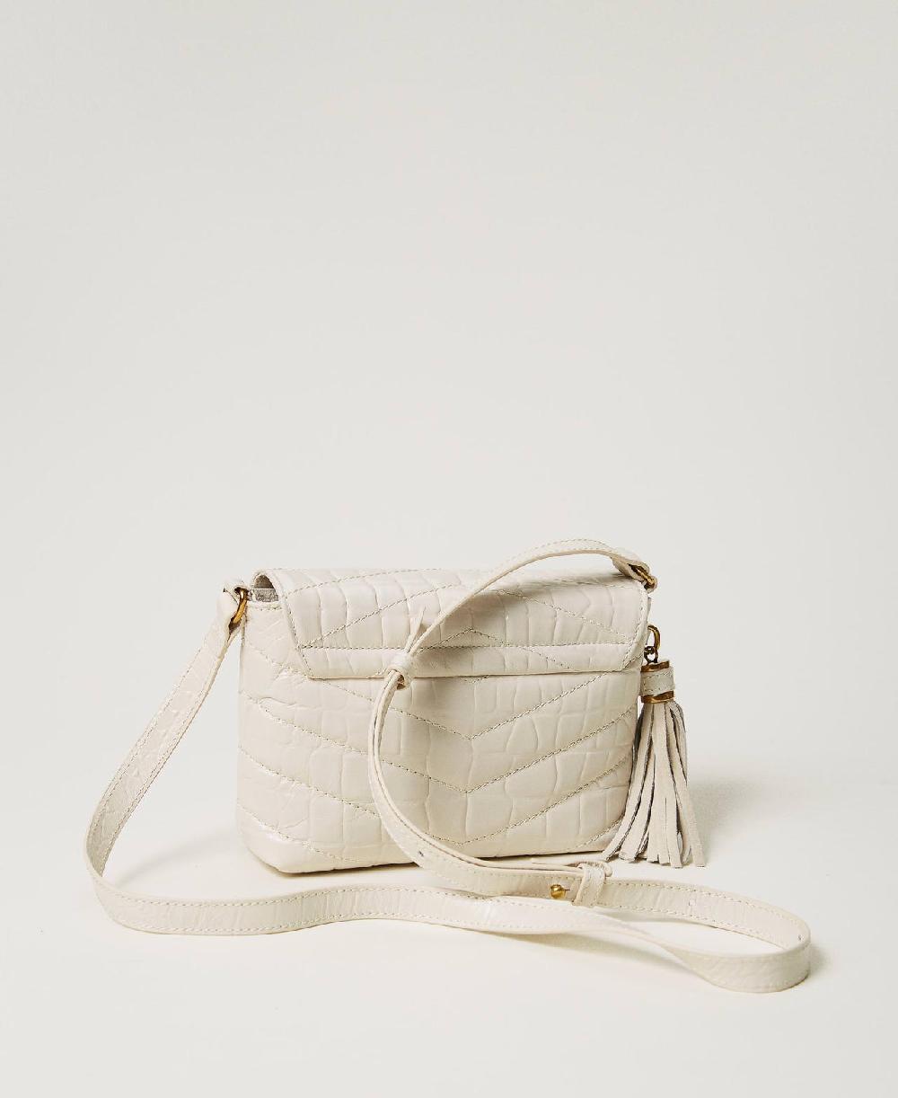 Scee by twin set Borsa a tracolla 'Dreamy' piccola in pelle stampa cocco Promozione Limitata