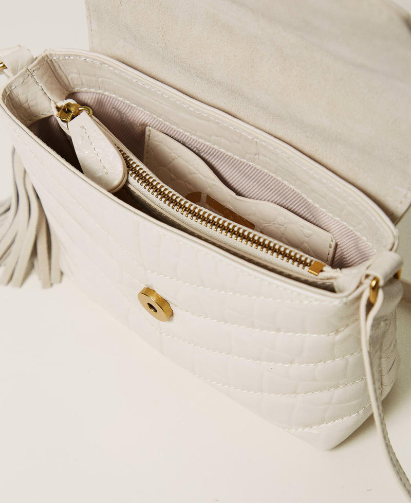 Scee by twin set Borsa a tracolla 'Dreamy' piccola in pelle stampa cocco Promozione Limitata