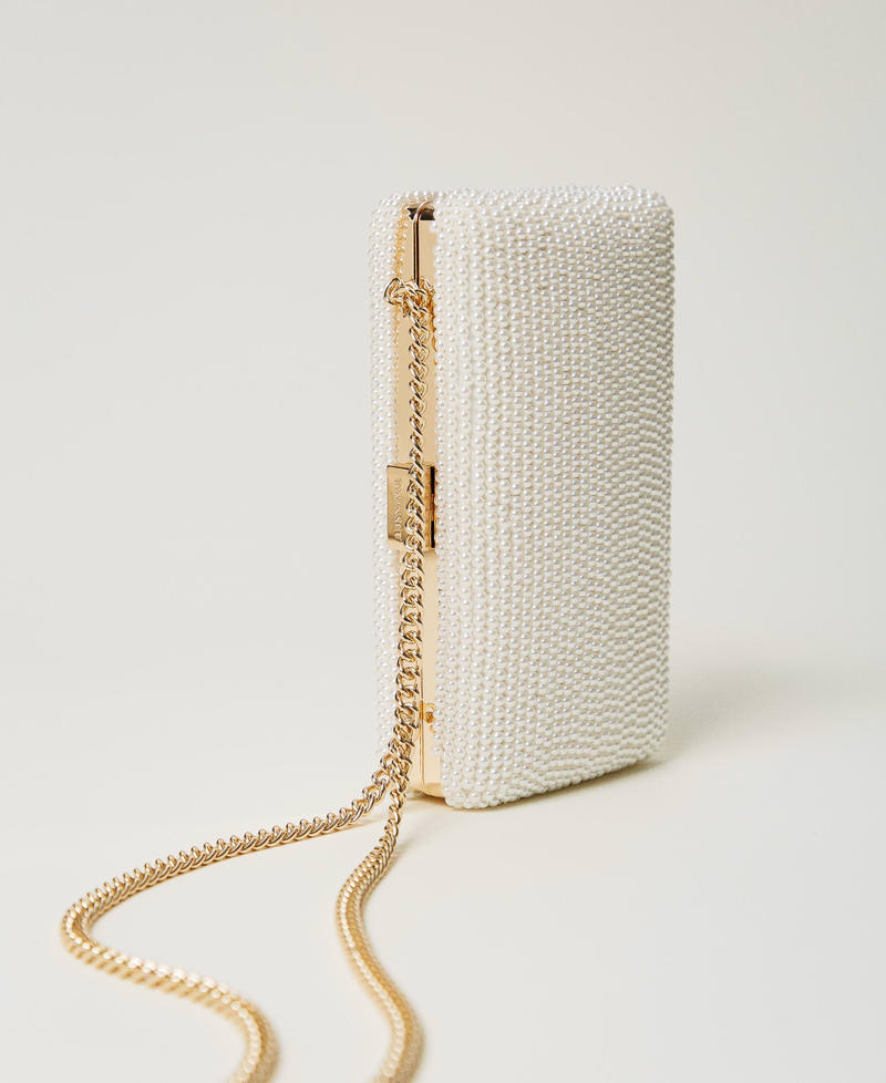 Scee by twin set Clutch con perle e Oval T Prezzo Ridotto
