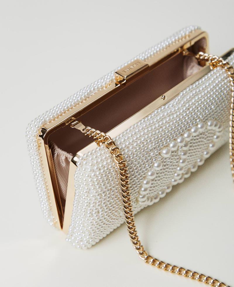 Scee by twin set Clutch con perle e Oval T Prezzo Ridotto