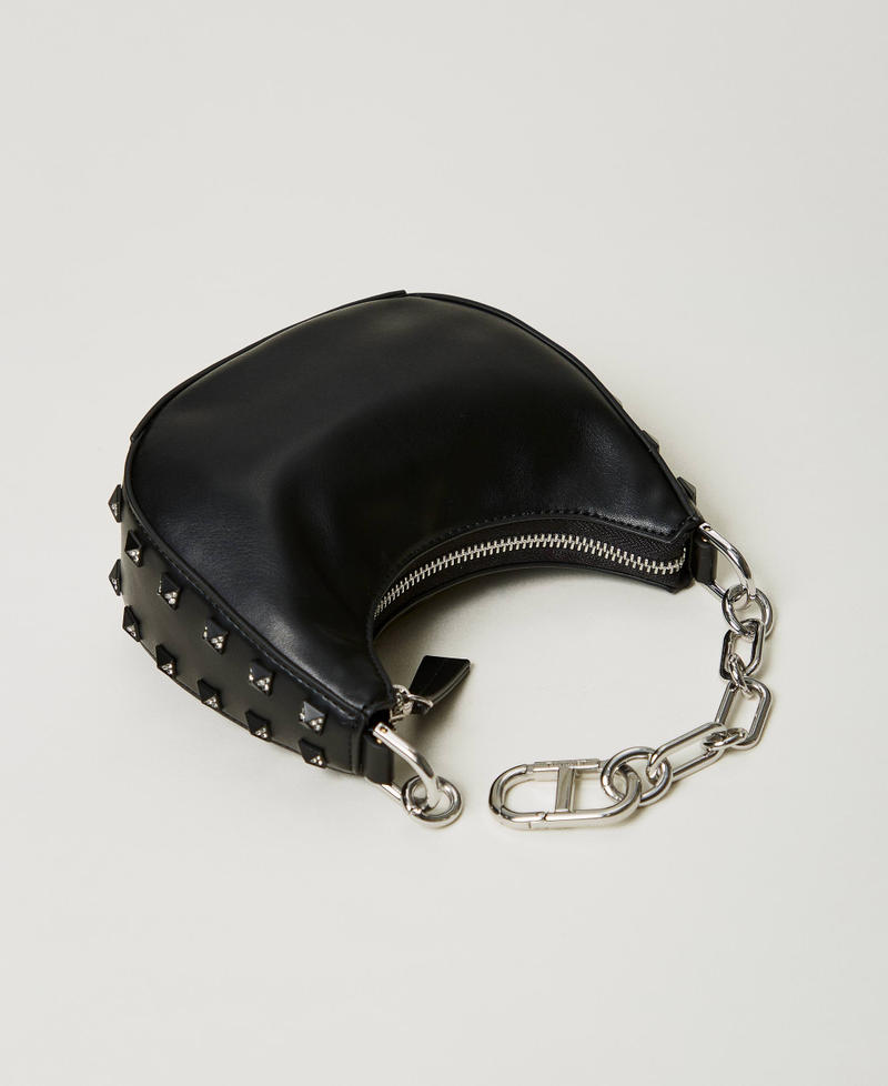 Scee by twin set Borsa ‘Mini Croissant’ con borchie In Vendita