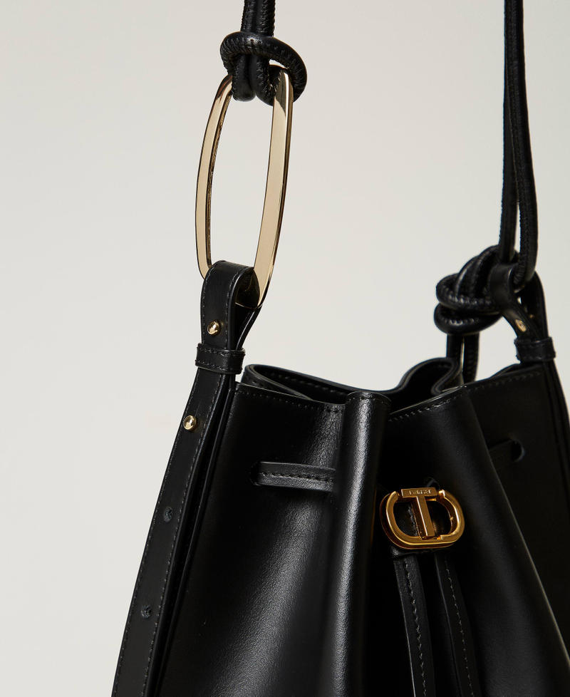 Scee by twin set Borsa a secchiello 'Jane' in pelle Saldi Di Fabbrica