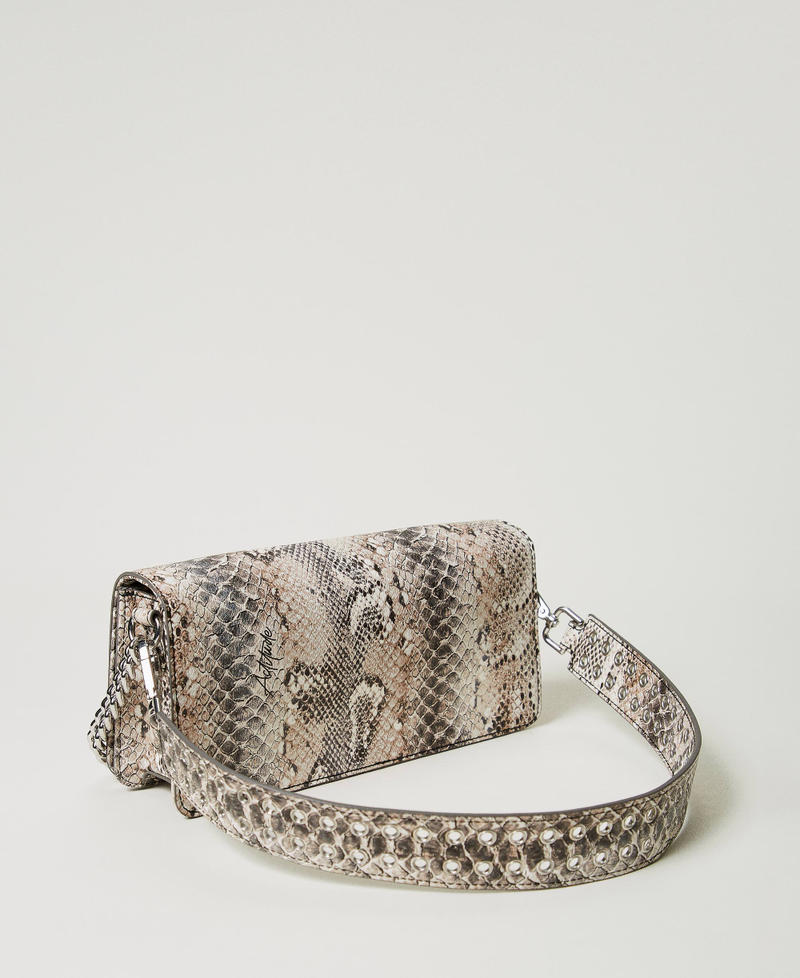 Scee by twin set Borsa a tracolla con stampa snake Vendite Flash