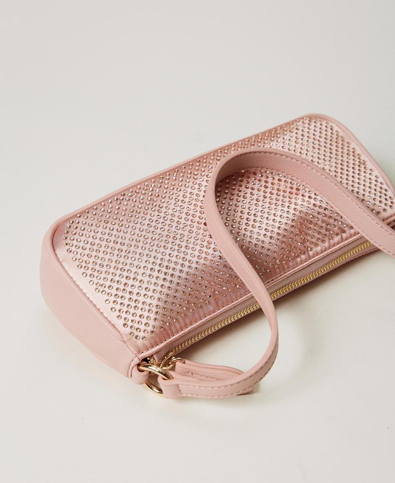 Scee by twin set Mini borsa in raso con strass e Oval T Negozio