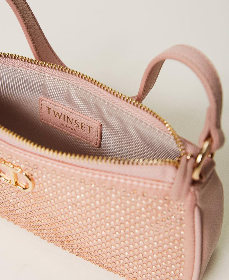 Scee by twin set Mini borsa in raso con strass e Oval T Negozio