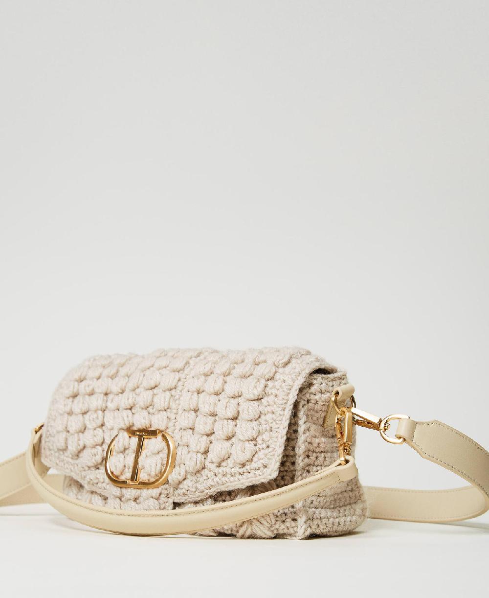 Scee by twin set Borsa a tracolla 'Amie' media in tricot In Saldo