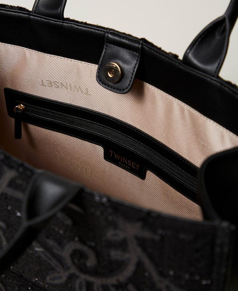 Scee by twin set Borsa shopper 'Victoria' con ricamo e logo Moda