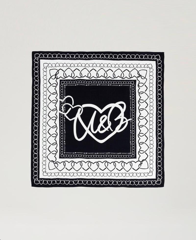 Scee by twin set Kefiah con stampa a cuori Qualità
