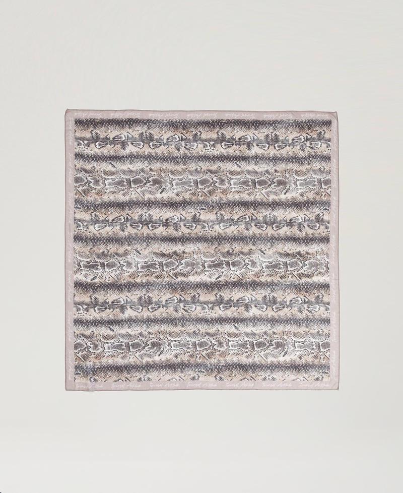 Scee by twin set Kefiah in georgette con stampa snake Consegna Veloce