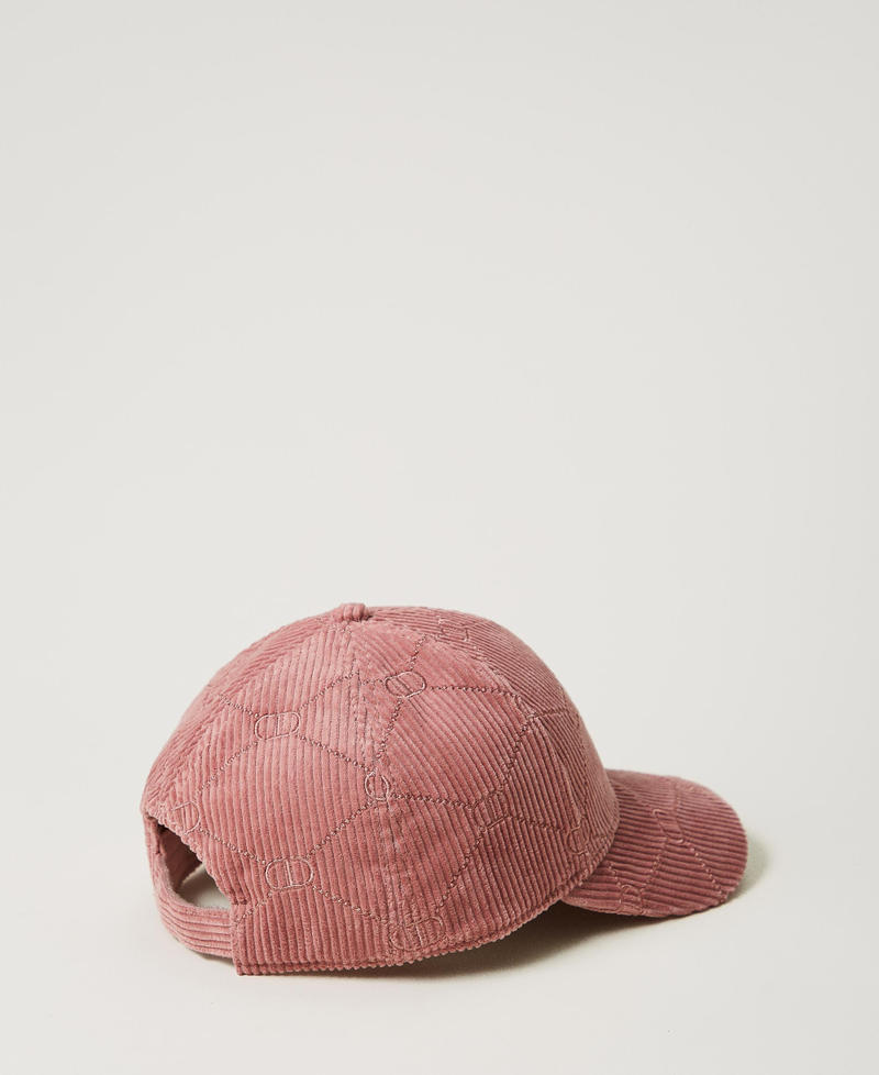 Scee by twin set Cappello da baseball in velluto con Oval T Prezzo Ridotto