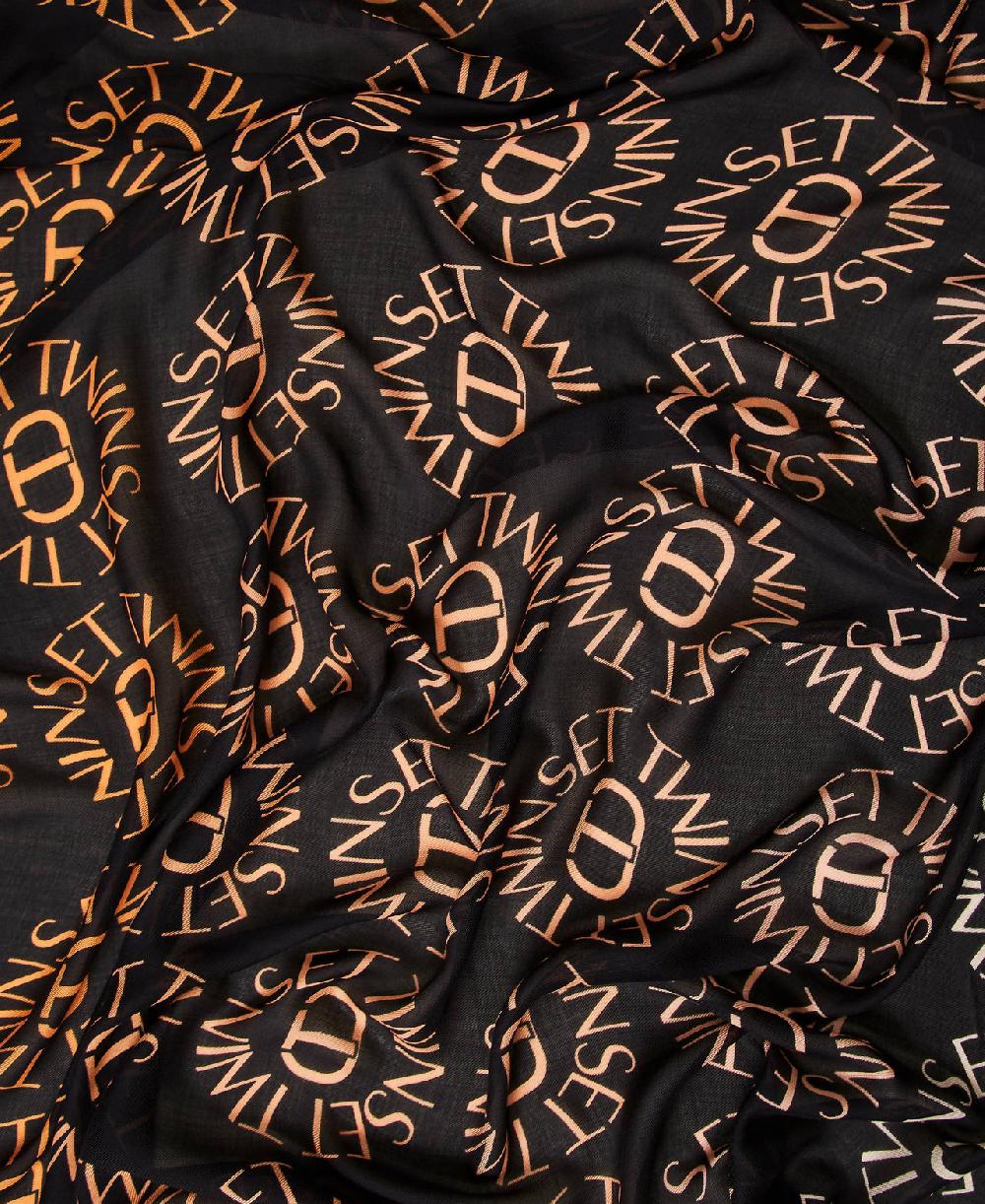 Scee by twin set Kefiah con stampa Oval T e logo Offerte