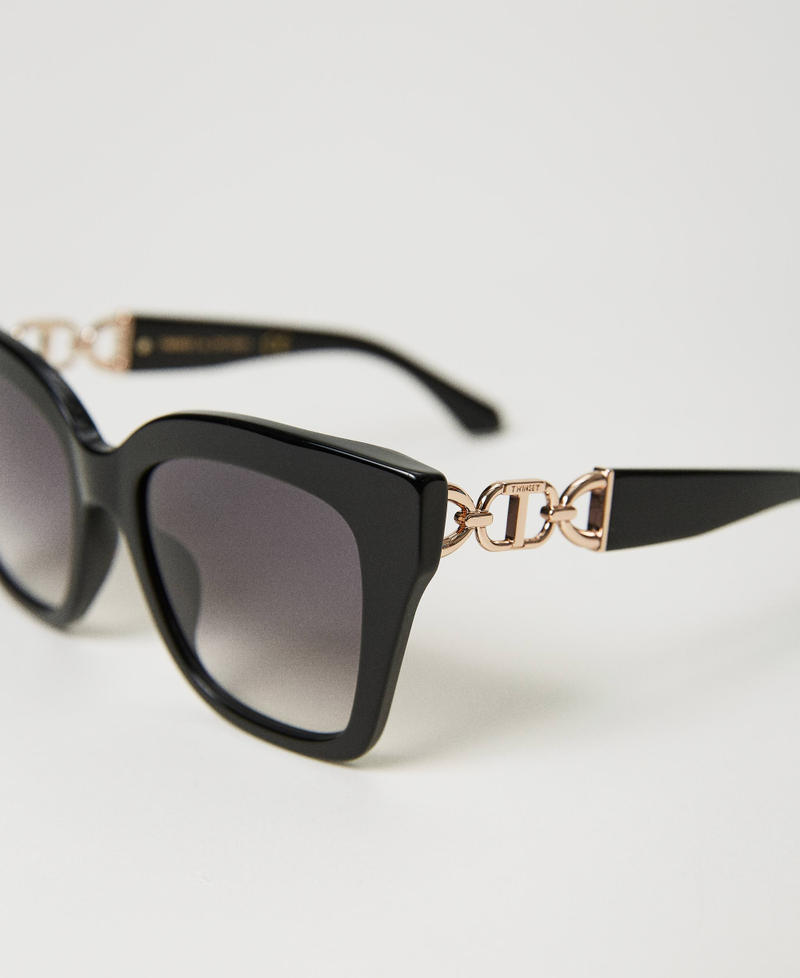 Scee by twin set Occhiali da sole cat-eye con morsetto Italy