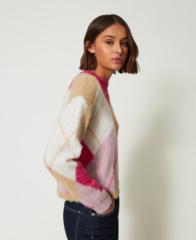Scee by twin set Maglia jacquard argyle in misto lana Shopping Online