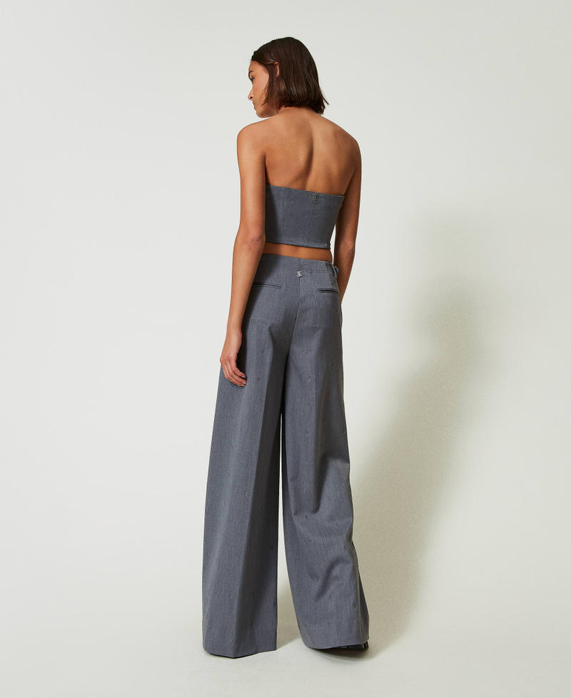 Scee by twin set Pantaloni a palazzo MYFO con ricamo Affare Del Giorno