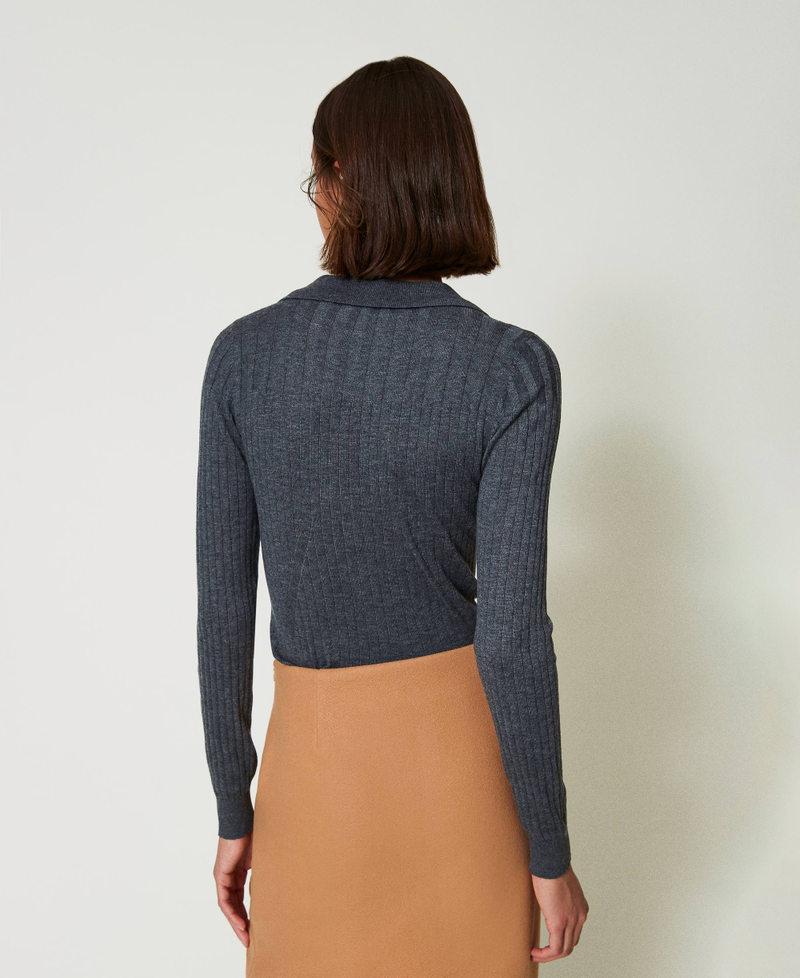 Scee by twin set Maglia a coste con ricamo Prezzo Ridotto