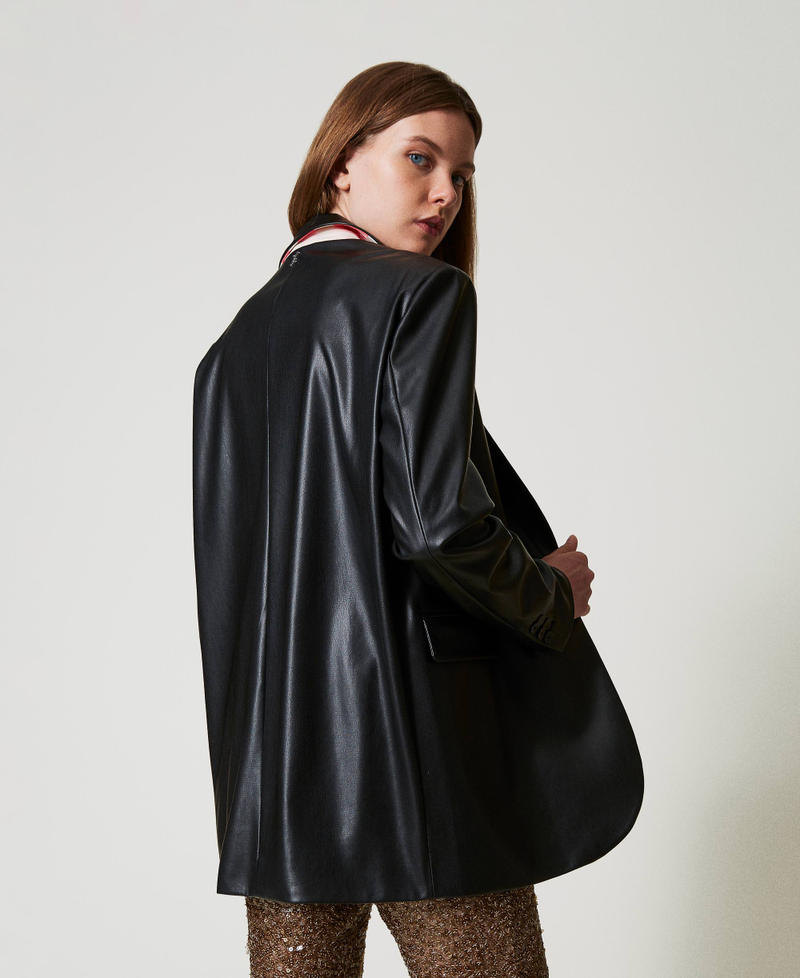 Scee by twin set Giacca blazer MYFO effetto pelle Novità