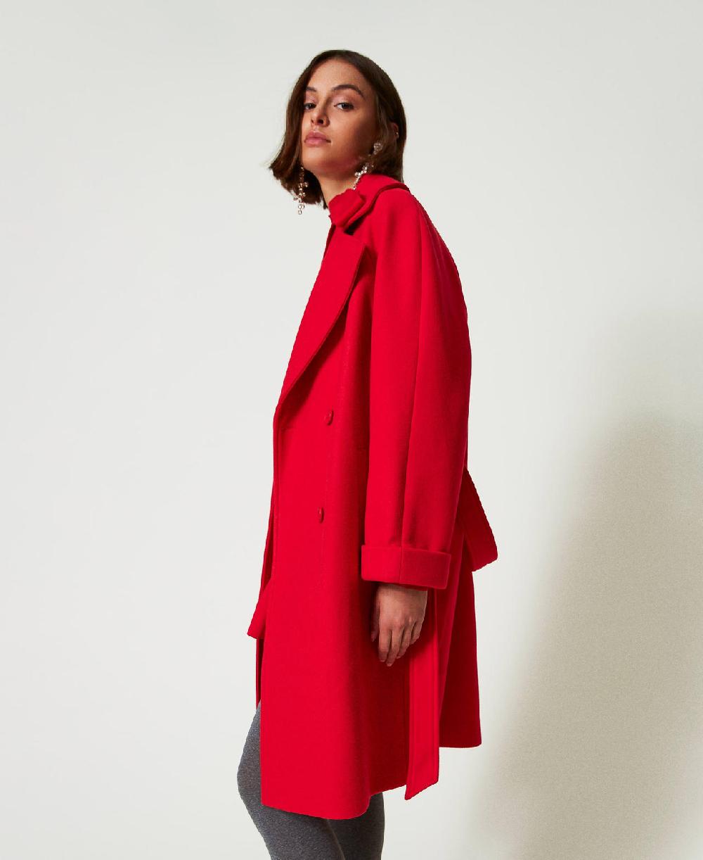 Scee by twin set Cappotto doppiopetto in panno Presa