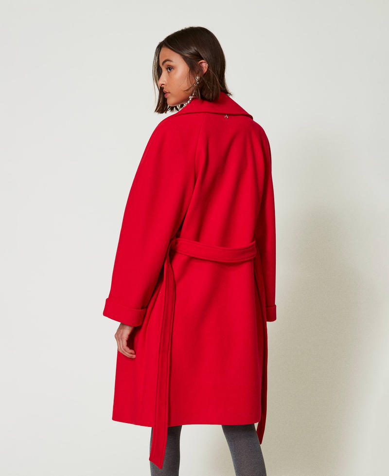 Scee by twin set Cappotto doppiopetto in panno Presa