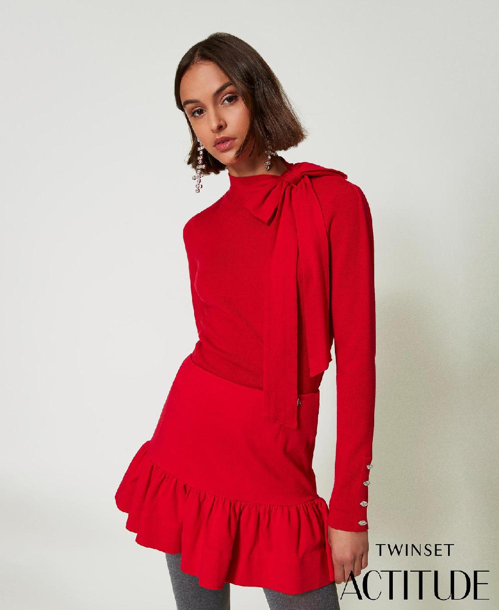 Scee by twin set Minigonna con balza Offerta