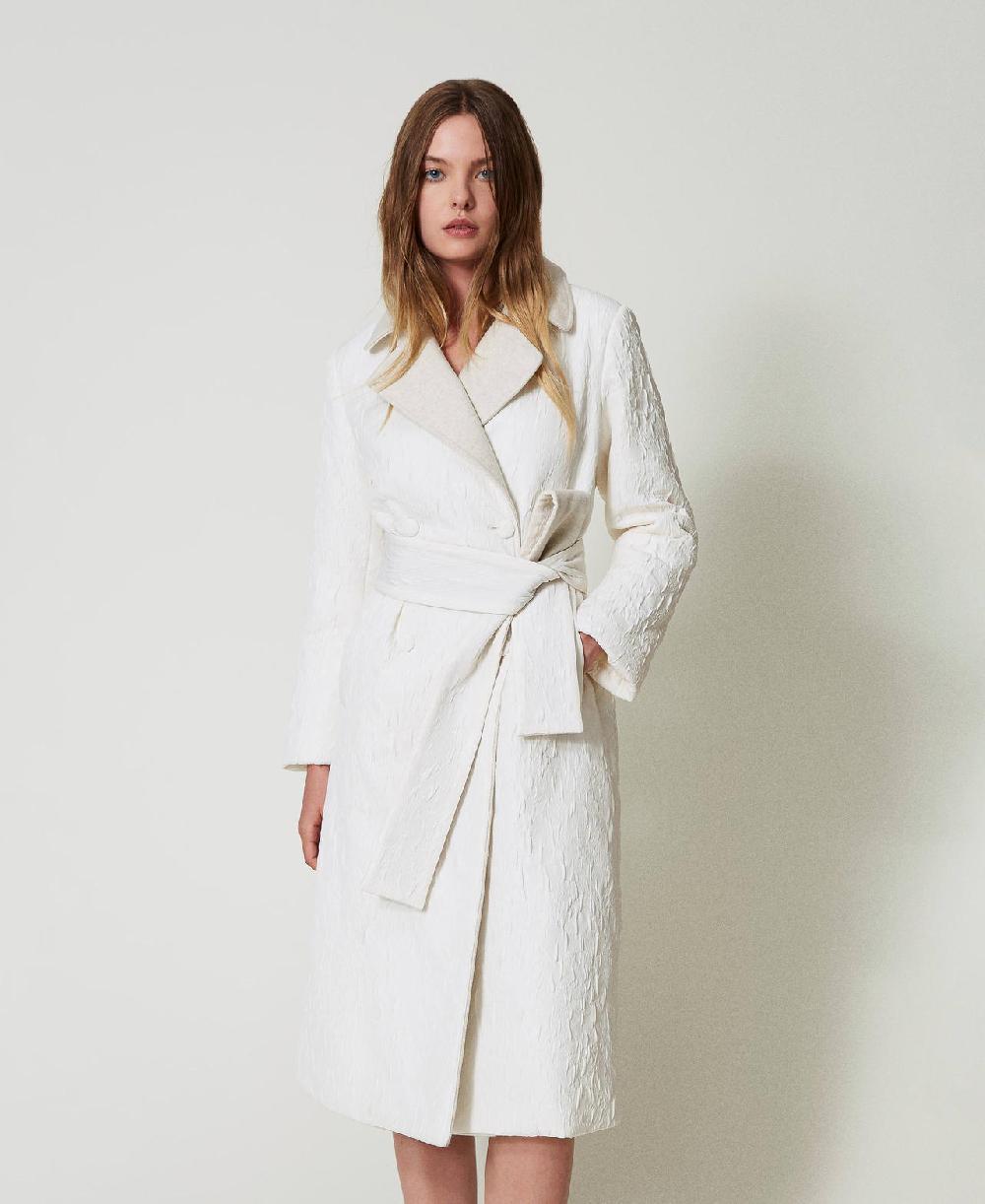 Scee by twin set Cappotto doppiopetto goffrato Vendita Economica
